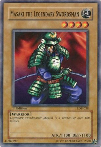 Yu-Gi-Oh Card - LOB-038 - MASAKI THE LEGENDARY SWORDSMAN (common) **1st Edition**