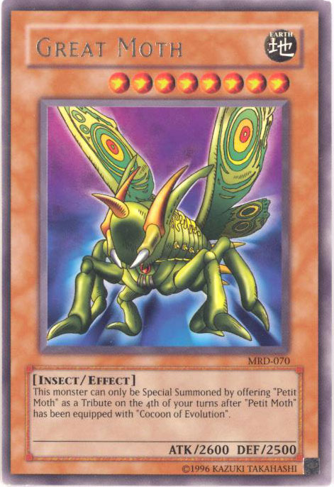 Yu-Gi-Oh Card - MRD-070 - GREAT MOTH (rare)