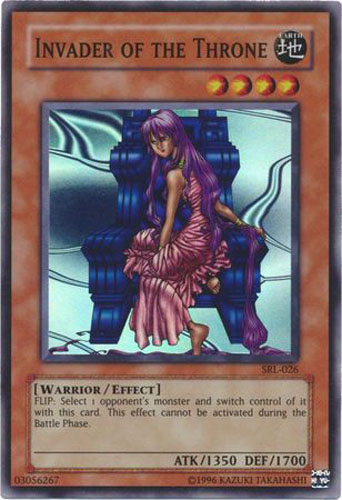Yu-Gi-Oh Card - SRL-026 - INVADER OF THE THRONE (super rare holo