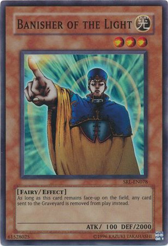 Yu-Gi-Oh Card - SRL-078 - BANISHER OF THE LIGHT (super rare holo)