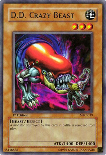Yu-Gi-Oh Card - MFC-019 - D.D. CRAZY BEAST (rare) [1st Edition]