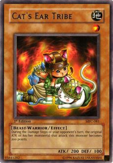 Yu-Gi-Oh Card - MFC-081 - CAT'S EAR TRIBE (rare) [1st Edition]