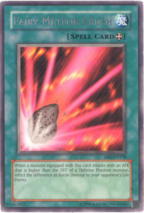Yu-Gi-Oh Card - DB1-EN178 - FAIRY METEOR CRUSH (rare)