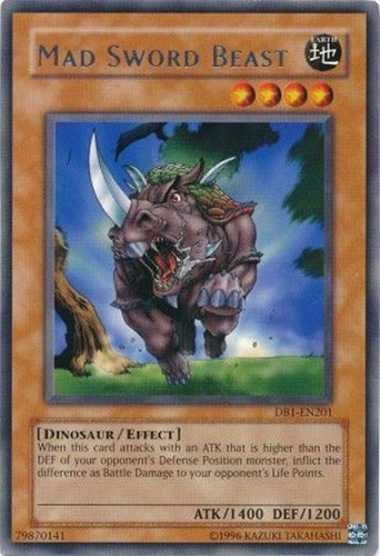 YuGiOh Pharaoh's Servant Rare Mad Sword Beast PSV-091 YuGiOh Pharaoh's Servant Rare Mad Sword Beast PSV-091