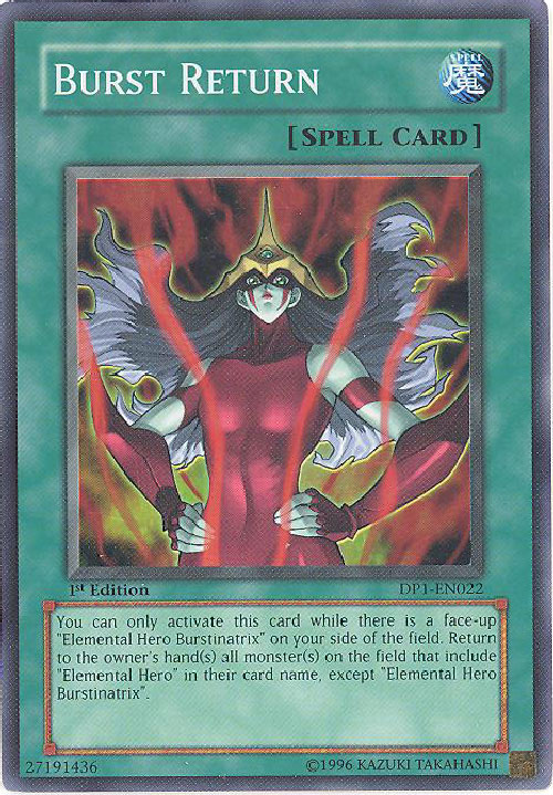 Yu-Gi-Oh Card - DP1-EN022 - BURST RETURN (super rare holo)