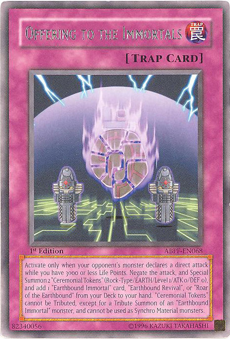 yugioh card online store YuGiOh : ABPF-EN068 1st Ed Offering To Immortals Rare Card