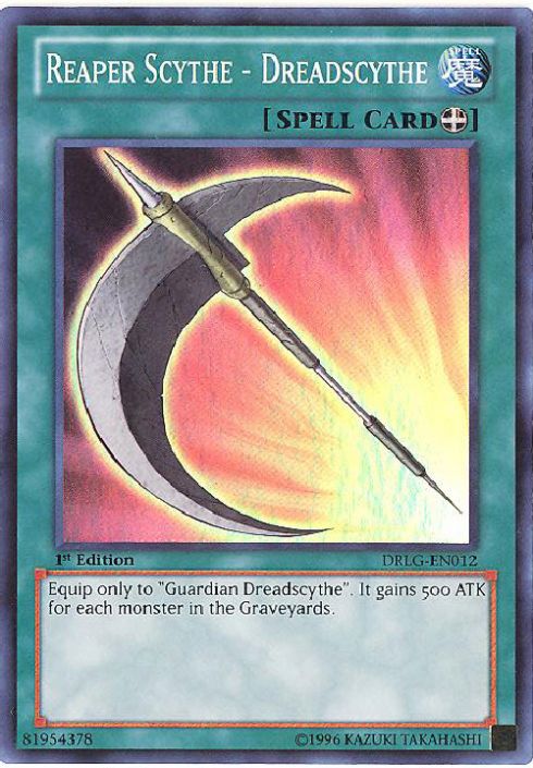 Yu-Gi-Oh Card - DRLG-EN012 - REAPER SCYTHE - DREADSCYTHE (super rare holo)