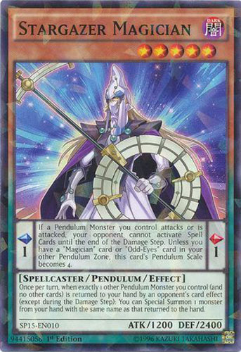 Yu-Gi-Oh Card - SP15-EN010 - STARGAZER MAGICIAN (shatterfoil rare):  BBToyStore.com - Toys, Plush, Trading Cards, Action Figures & Games online  retail store shop sale