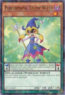 Yu-Gi-Oh Card - SP15-EN027 - PERFORMAPAL TRUMP WITCH (shatterfoil rare)