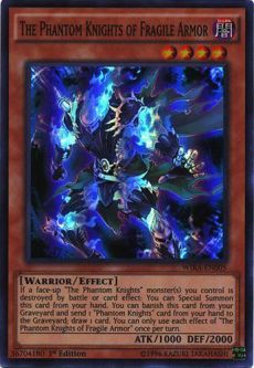 Yu-Gi-Oh Card - WIRA-EN005 - THE PHANTOM KNIGHTS OF FRAGILE ARMOR (super rare holo)