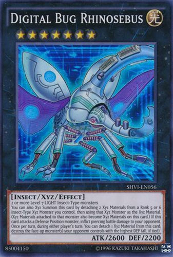 Yu-Gi-Oh Card - SHVI-EN056 - DIGITAL BUG RHINOSEBUS (super rare holo ...