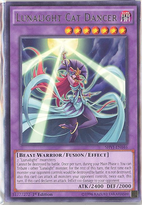 yu cat oh gi lunalight card yugioh dancer cards en046 shvi rare bbtoystore s90 toys shipping