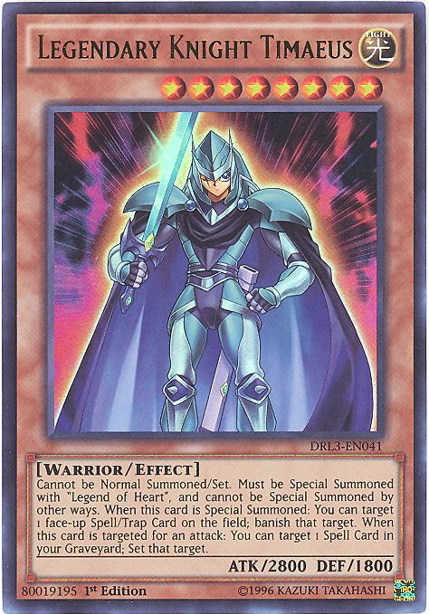 Yu-Gi-Oh Card - DRL3-EN041 - LEGENDARY KNIGHT TIMAEUS (ultra rare holo)