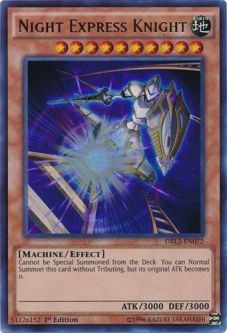 Yu-Gi-Oh Card - DRL3-EN072 - NIGHT EXPRESS KNIGHT (ultra rare holo)
