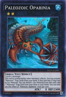 Yu-Gi-Oh Card - INOV-EN099 - PALEOZOIC OPABINIA (super rare holo)