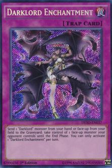 Yu-Gi-Oh Card - DESO-EN037 - DARKLORD ENCHANTMENT (secret rare holo)