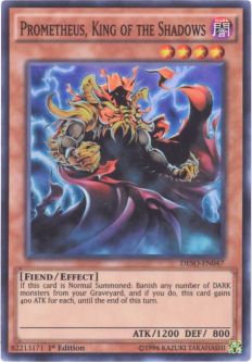 Yu-Gi-Oh Card - DESO-EN047 - PROMETHEUS, KING OF THE SHADOWS (super rare holo)