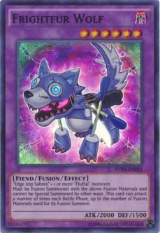 Yu-Gi-Oh Card - FUEN-EN021 - FRIGHTFUR WOLF (super rare holo)