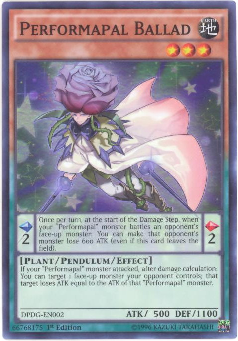 Yu-Gi-Oh Card - DPDG-EN002 - PERFORMAPAL BALLAD (super rare holo): BBToyStore.com - Toys, Plush, Trading Cards, Action Figures & Games online retail store shop sale Yu-Gi-Oh Card - DPDG-EN002 - PERFORMAPAL BALLAD (super rare holo): BBToyStore.com - Toys, Plush, Trading Cards, Action Figures & Games online retail store shop sale