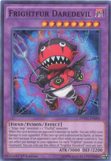 Yu-Gi-Oh Card - DPDG-EN006 - FRIGHTFUR DAREDEVIL (super rare holo)