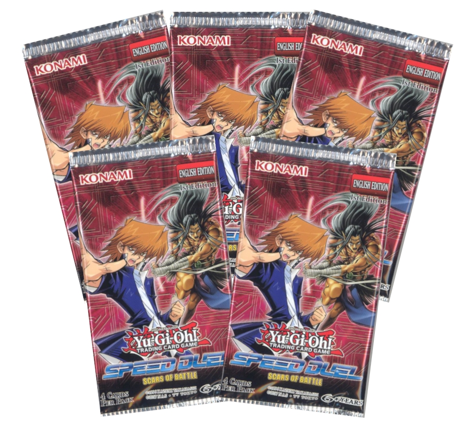 Yu-Gi-Oh Cards - Speed Duel: Scars of Battle - Booster PACKS (5 pack lot)