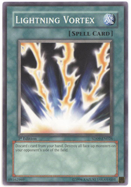 Yu-Gi-Oh Card - SD09-EN026 - LIGHTNING VORTEX (common)