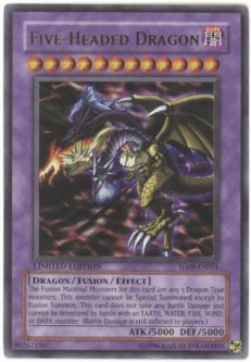 Yu-Gi-Oh Card - SD09-ENSS1 - FIVE HEADED DRAGON (ultra rare holo) *Played*