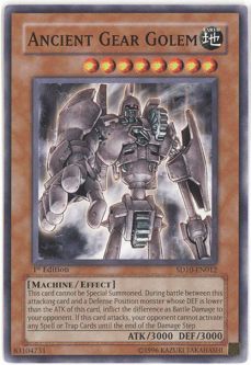 Yu-Gi-Oh Card - SD10-EN012 - ANCIENT GEAR GOLEM (common)