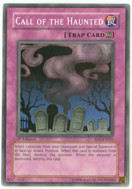Yu-Gi-Oh Card - SD1-EN021 - CALL OF THE HAUNTED (common)
