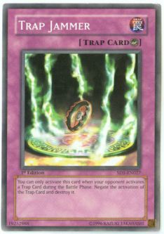 Yu-Gi-Oh Card - SD1-EN027 - TRAP JAMMER (common)