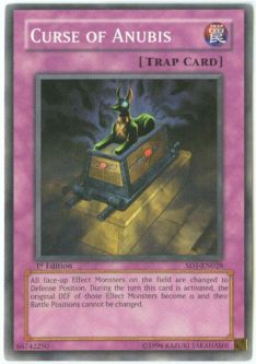 Yu-Gi-Oh Card - SD1-EN028 - CURSE OF ANUBIS (common)