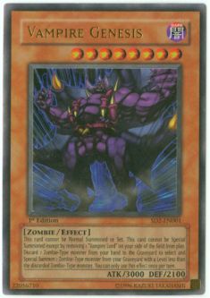 Yu-Gi-Oh Card - SD2-EN001 - VAMPIRE GENESIS (ultra rare holo)