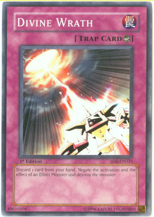 Yu-Gi-Oh Card - SD6-EN035 - DIVINE WRATH (common)