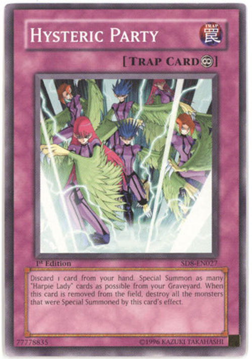 Yu-Gi-Oh Card - SD8-EN027 - HYSTERIC PARTY (common)