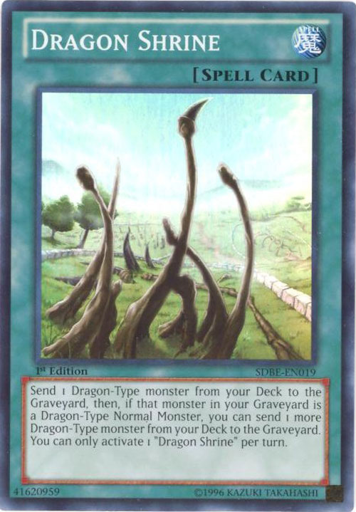Yu-Gi-Oh Card - SDBE-EN019 - DRAGON SHRINE (super rare holo)
