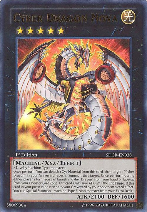 Yu-Gi-Oh Card - SDCR-EN038 - CYBER DRAGON NOVA (ultra rare holo)