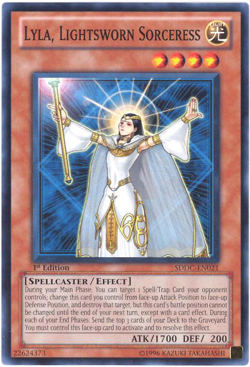 Yu-Gi-Oh Card - SDDC-EN021 - LYLA, LIGHTSWORN SORCERESS ...