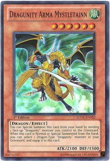 Yu-Gi-Oh Card - SDDL-EN002 - DRAGUNITY ARMA MYSTLETAINN (super rare holo)