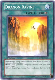 Yu-Gi-Oh Card - SDDL-EN021 - DRAGON RAVINE (common)