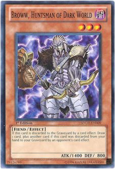 Yu-Gi-Oh Card - SDGU-EN009 - BROWW, HUNTSMAN OF DARK WORLD (common)