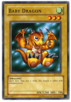 Yu-Gi-Oh Card - SDJ-003 - BABY DRAGON (common)