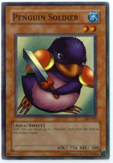 Yu-Gi-Oh Card - SDJ-022- PENGUIN SOLDIER (super rare holo)