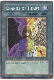 Yu-Gi-Oh Card - SDJ-030 - CHANGE OF HEART (common)