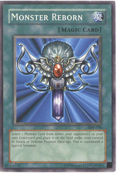 Yu-Gi-Oh Card - SDK-036 - MONSTER REBORN (common)