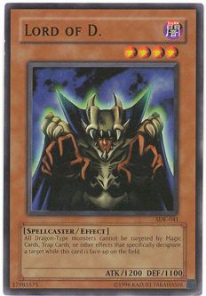 Yu-Gi-Oh Card - SDK-041- LORD OF D. (super rare holo)