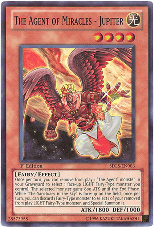Yu-Gi-Oh Card - SDLS-EN003 - THE AGENT OF MIRACLES - JUPITER (super rare holo)