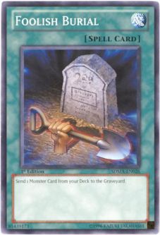 Yu-Gi-Oh Card - SDMA-EN026 - FOOLISH BURIAL (common)