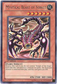 Yu-Gi-Oh Card - SDMA-EN037 - MYSTICAL BEAST OF SERKET (ultra rare holo)