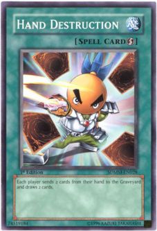 Yu-Gi-Oh Card - SDMM-EN028 - HAND DESTRUCTION (common)