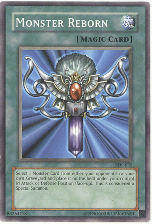 Yu-Gi-Oh Card - SDP-035 - MONSTER REBORN (common)